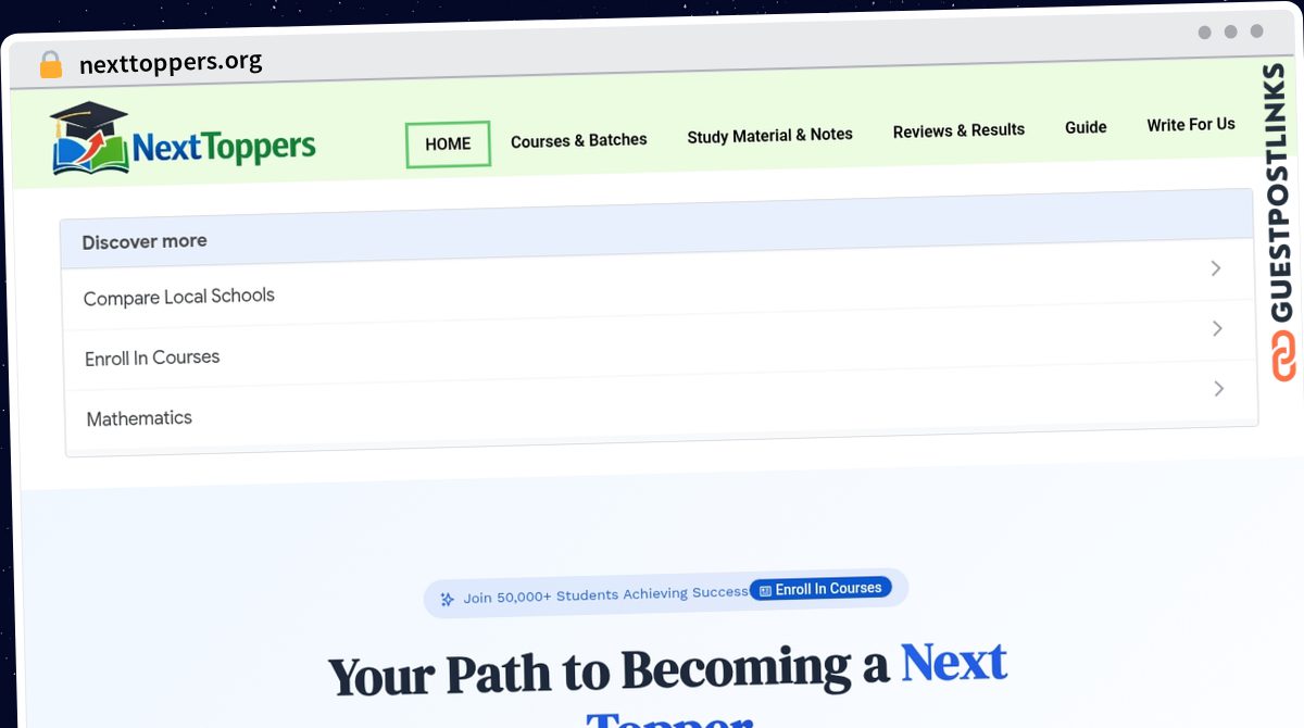 Publish Guest Post on nexttoppers.org