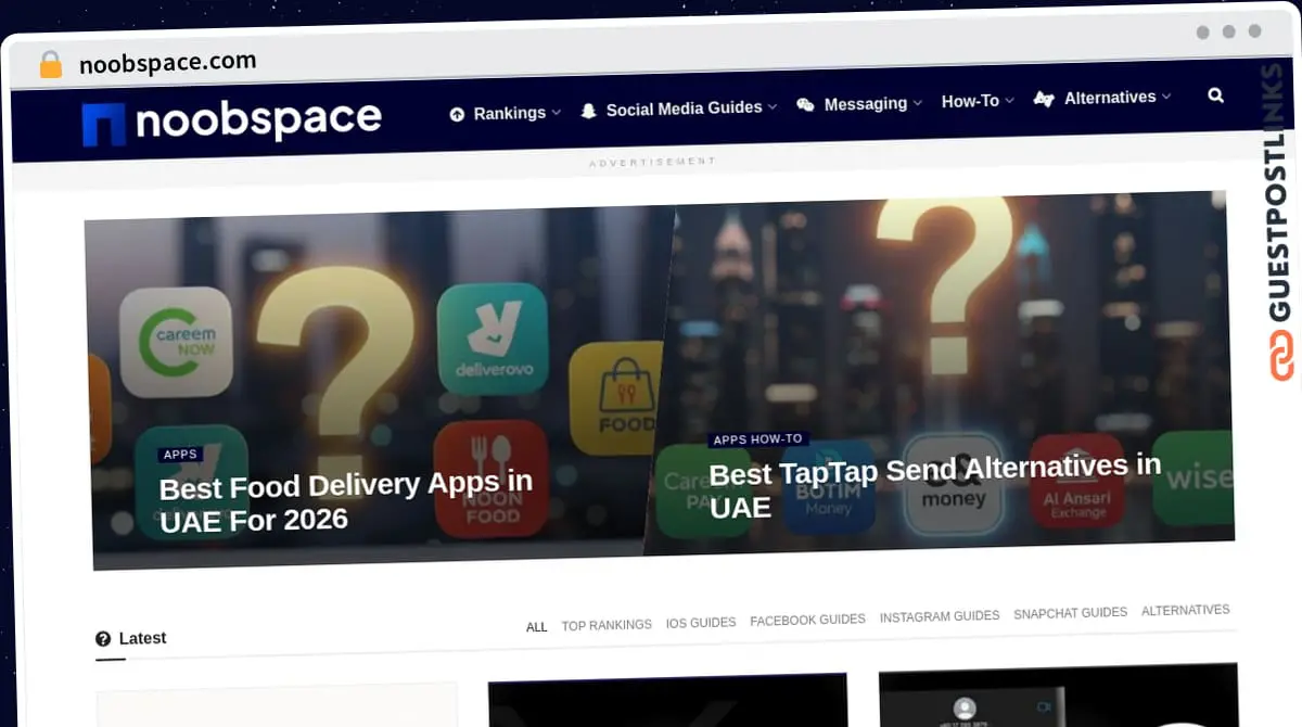 Publish Guest Post on noobspace.com