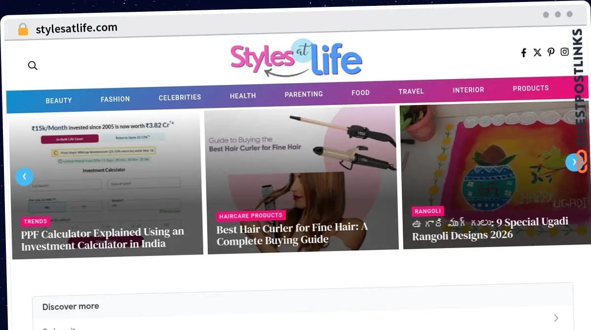 Publish Guest Post on stylesatlife.com