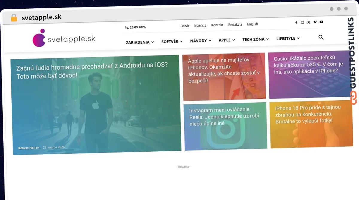 Publish Guest Post on svetapple.sk