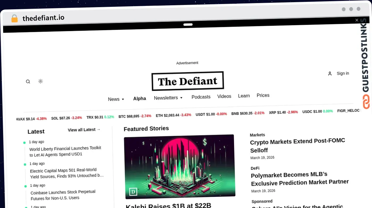 Publish Guest Post on thedefiant.io