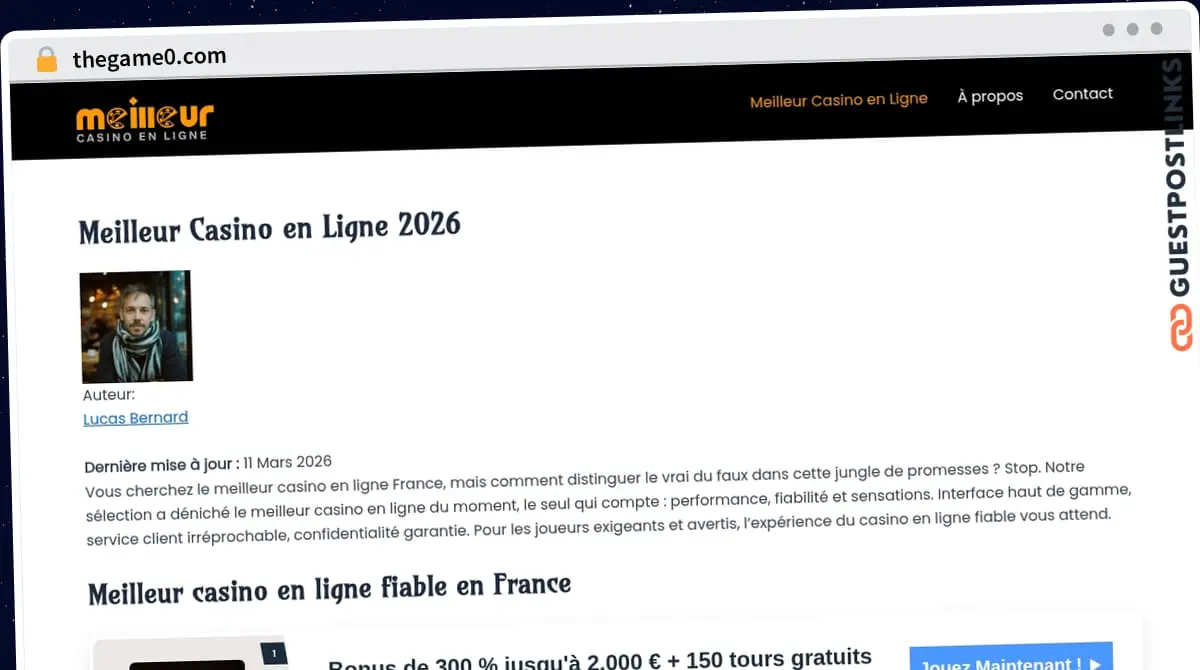 Publish Guest Post on thegame0.com