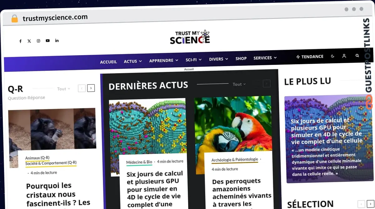 Publish Guest Post on trustmyscience.com