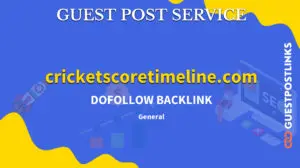 Buy Guest Post on cricketscoretimeline.com