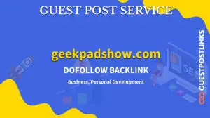 Buy Guest Post on geekpadshow.com