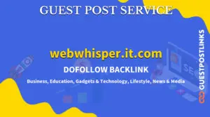 Buy Guest Post on webwhisper.it.com