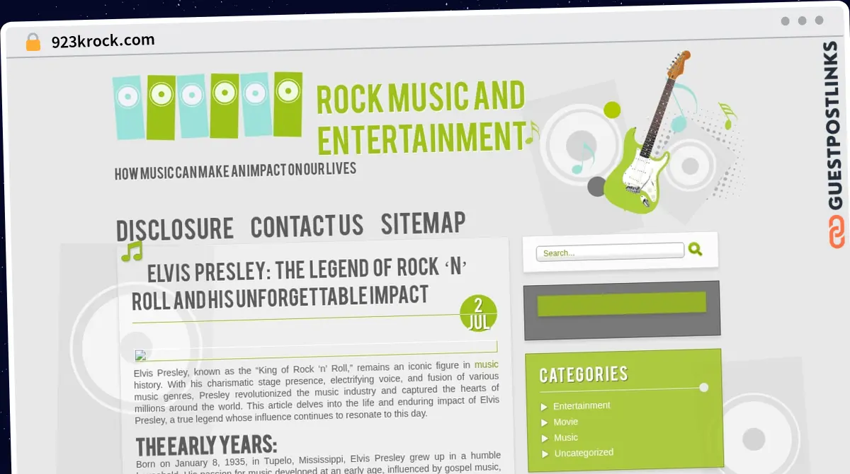 Publish Guest Post on 923krock.com