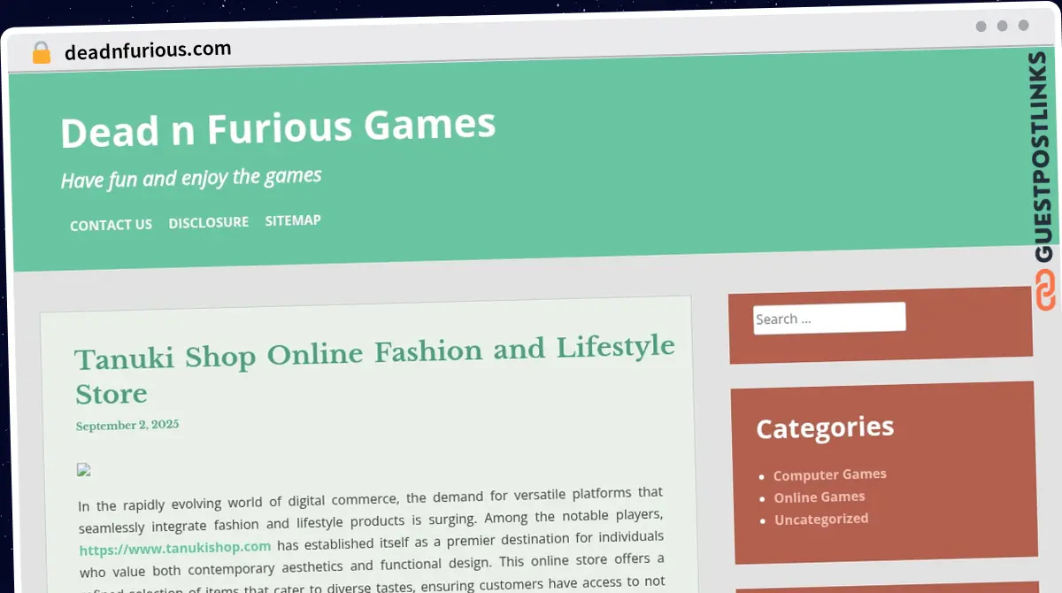 Publish Guest Post on deadnfurious.com