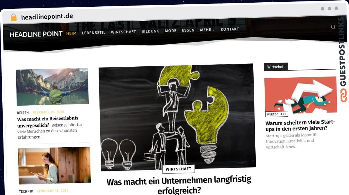 Publish Guest Post on headlinepoint.de