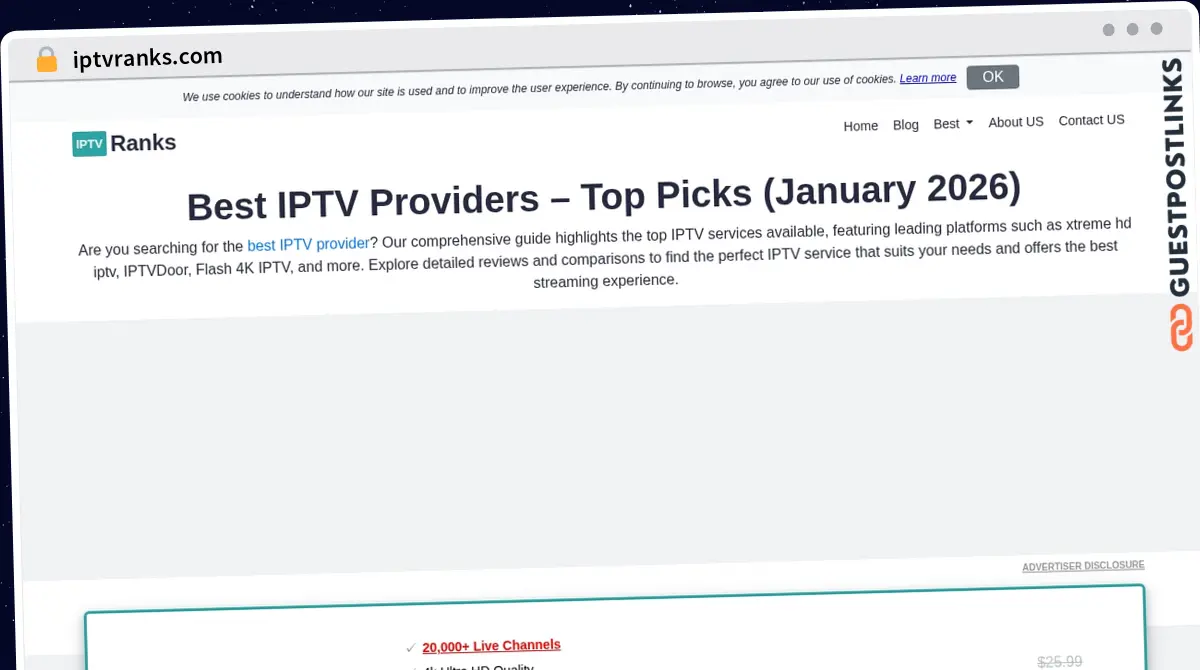 Publish Guest Post on iptvranks.com