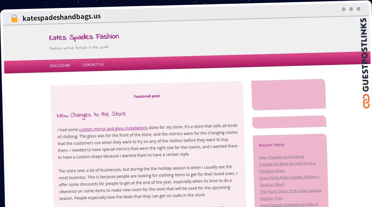 Publish Guest Post on katespadeshandbags.us