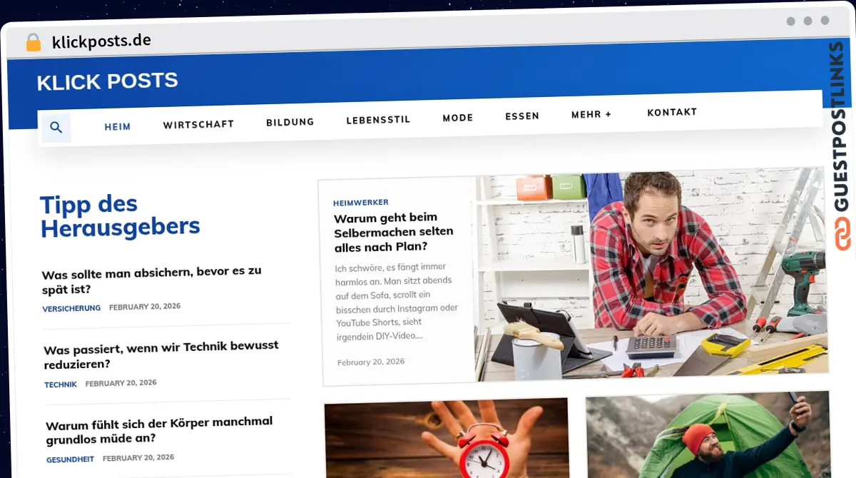 Publish Guest Post on klickposts.de