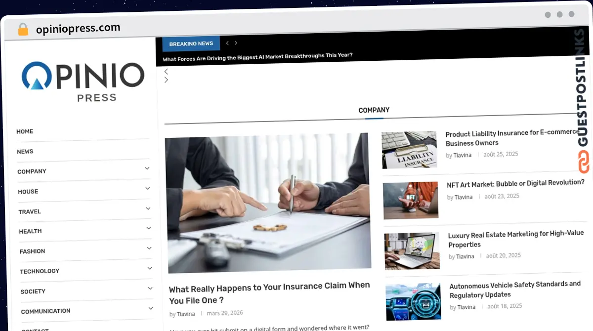Publish Guest Post on opiniopress.com