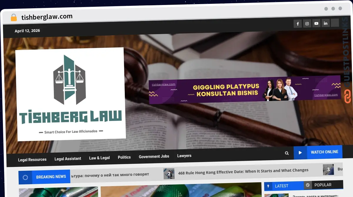 Publish Guest Post on tishberglaw.com