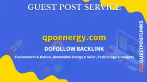 Buy Guest Post on qpoenergy.com
