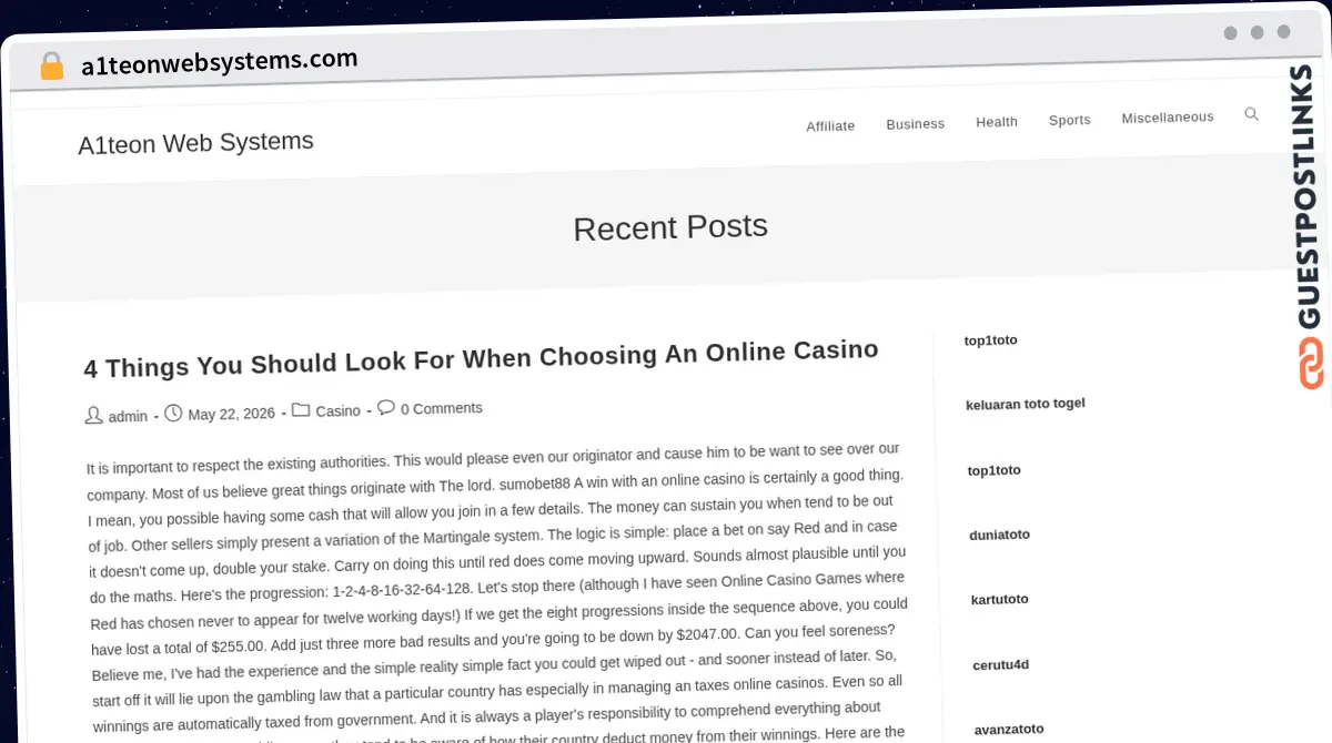Publish Guest Post on a1teonwebsystems.com