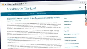 Publish Guest Post on accidents-on-the-road.co.uk