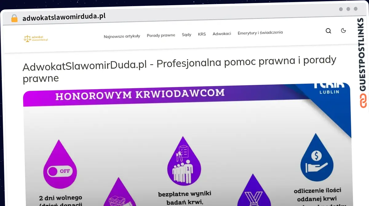 Publish Guest Post on adwokatslawomirduda.pl