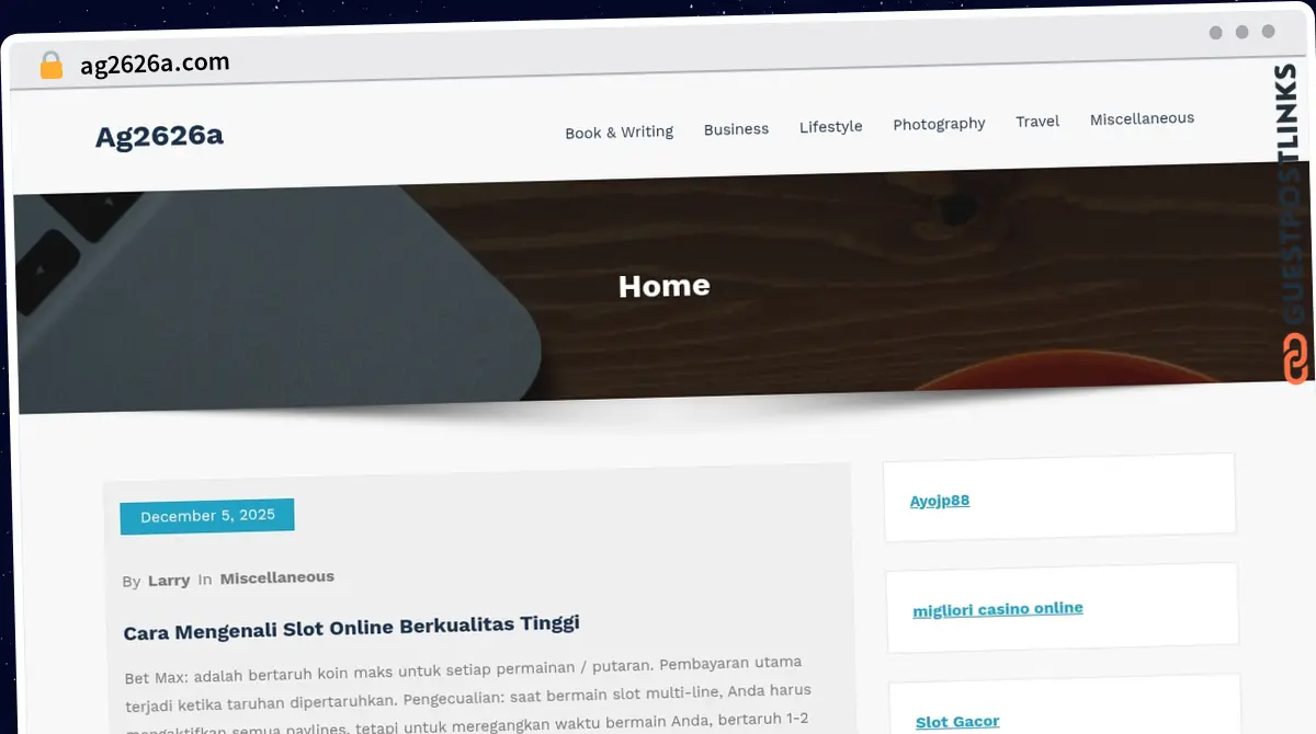 Publish Guest Post on ag2626a.com