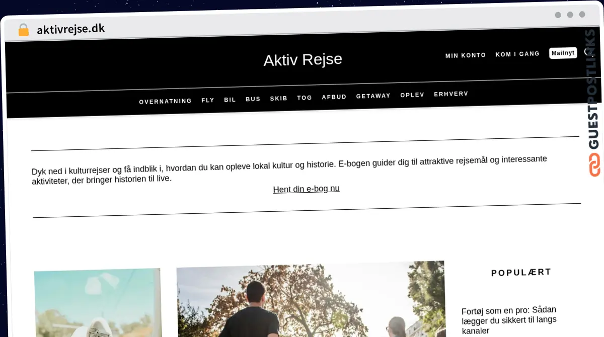 Publish Guest Post on aktivrejse.dk