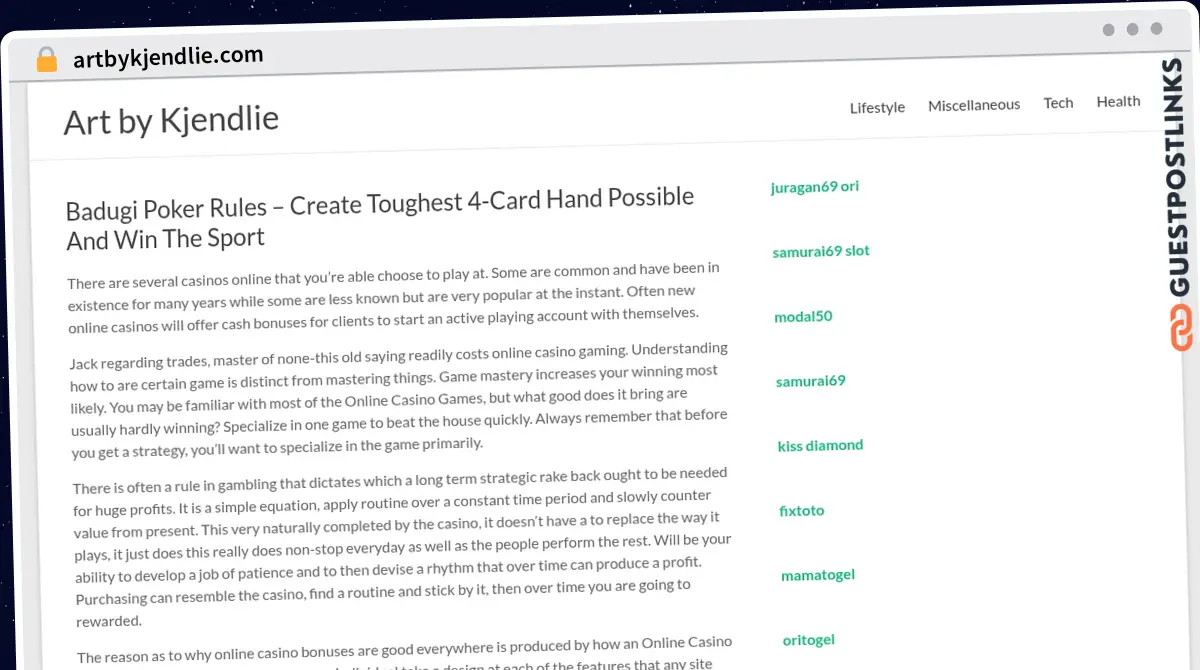Publish Guest Post on artbykjendlie.com