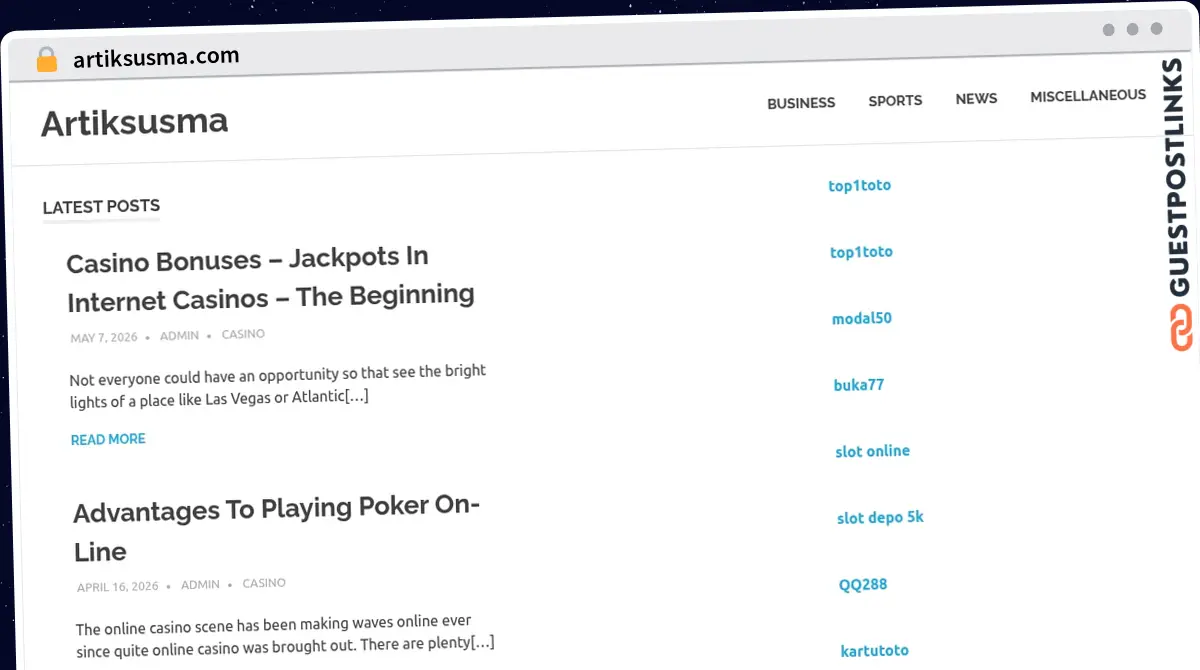 Publish Guest Post on artiksusma.com