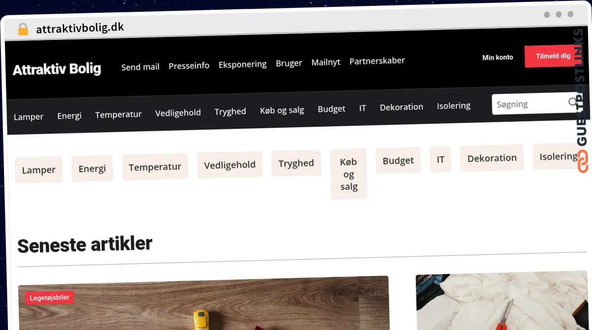 Publish Guest Post on attraktivbolig.dk