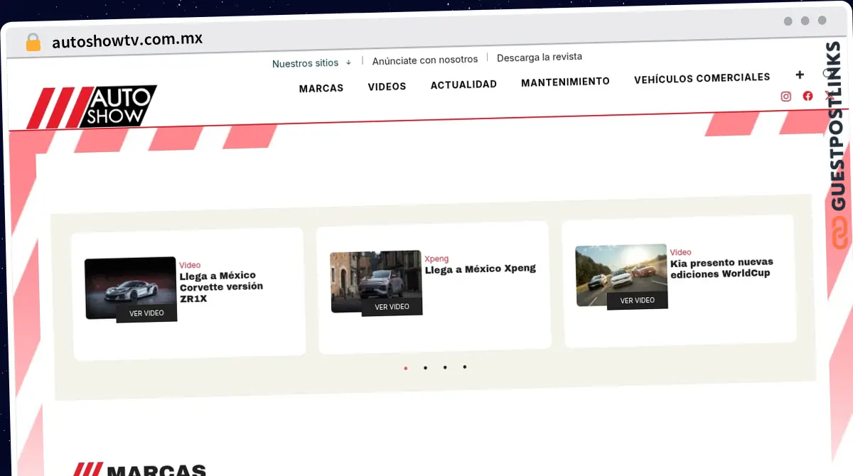 Publish Guest Post on autoshowtv.com.mx