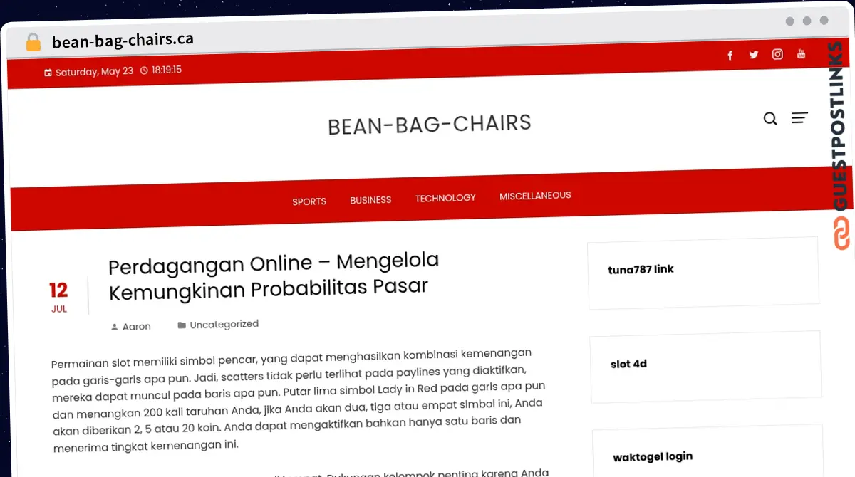 Publish Guest Post on bean-bag-chairs.ca