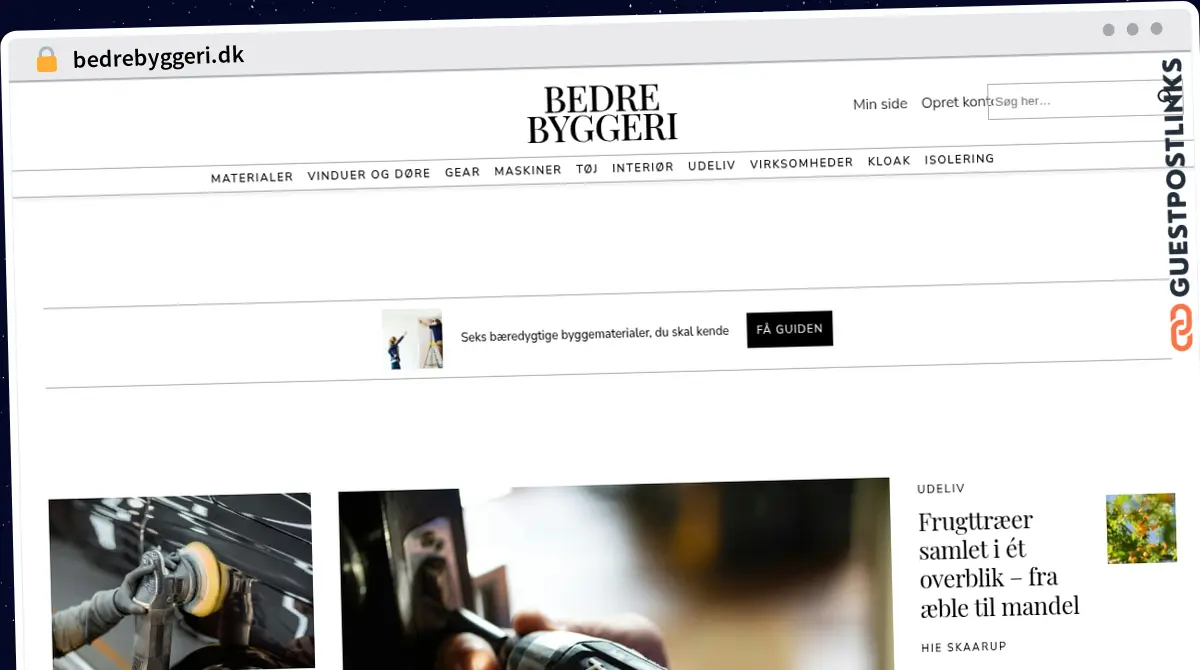 Publish Guest Post on bedrebyggeri.dk