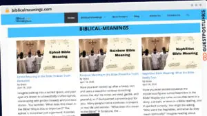 Publish Guest Post on biblicalmeaningz.com