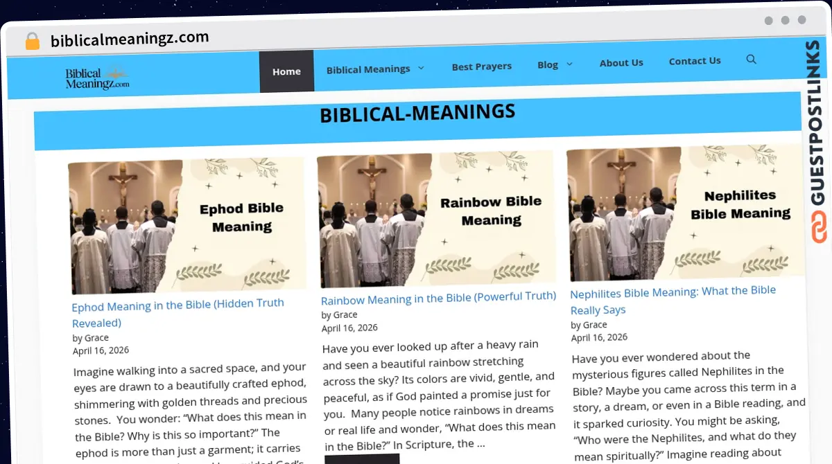 Publish Guest Post on biblicalmeaningz.com
