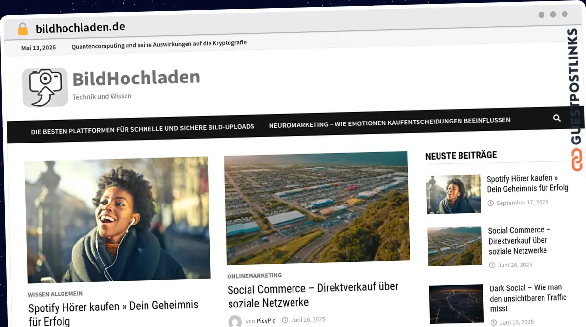 Publish Guest Post on bildhochladen.de