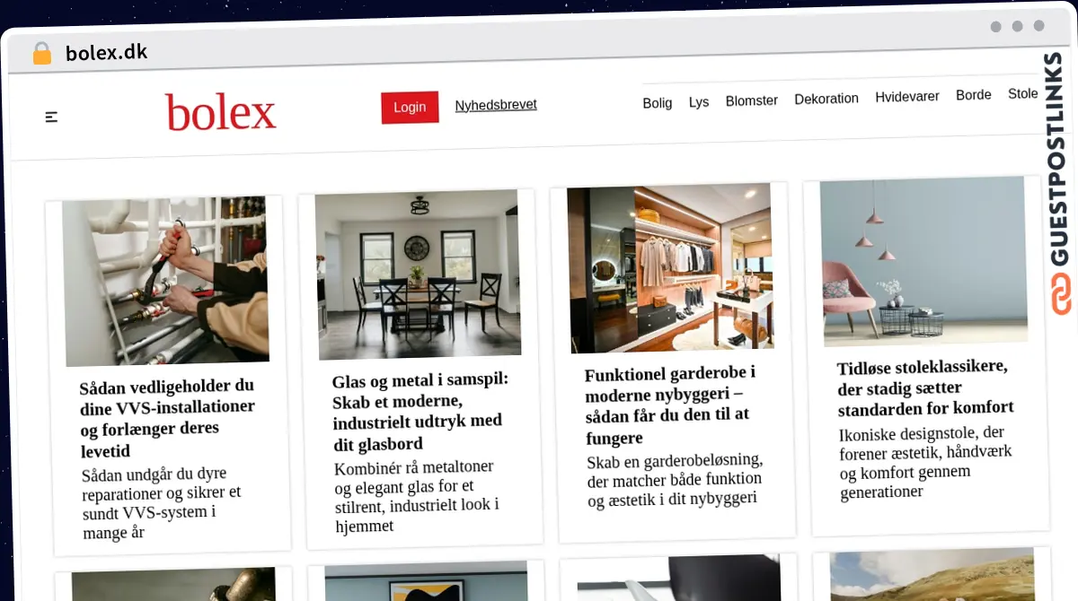 Publish Guest Post on bolex.dk