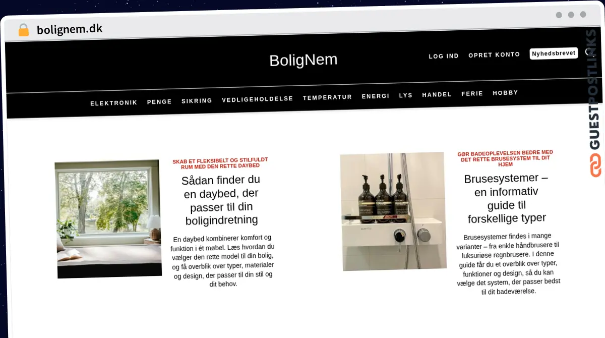 Publish Guest Post on bolignem.dk
