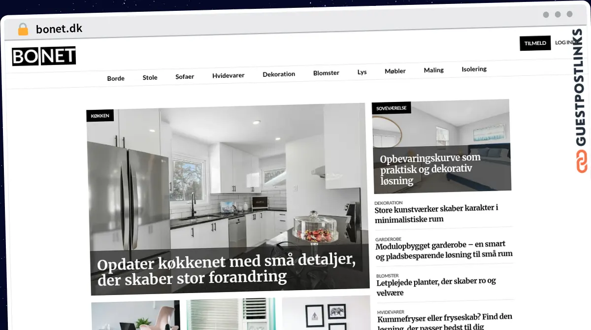 Publish Guest Post on bonet.dk