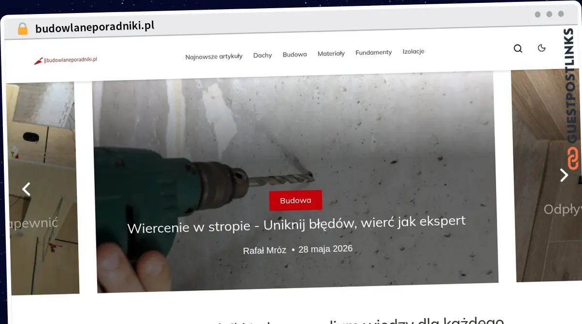 Publish Guest Post on budowlaneporadniki.pl