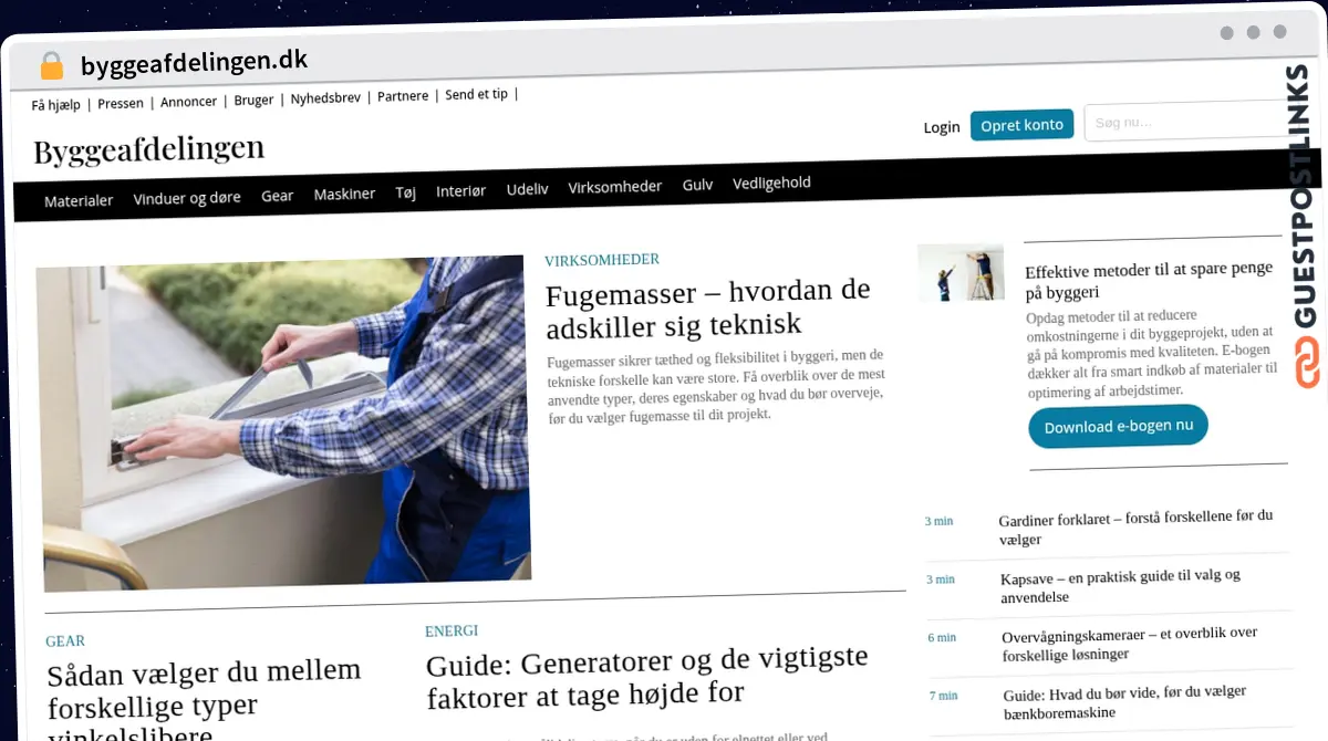 Publish Guest Post on byggeafdelingen.dk