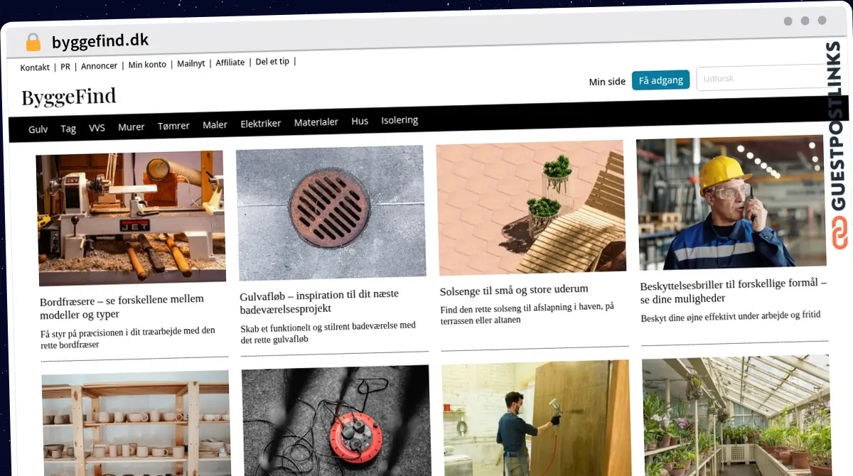 Publish Guest Post on byggefind.dk