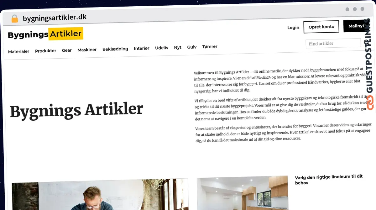 Publish Guest Post on bygningsartikler.dk