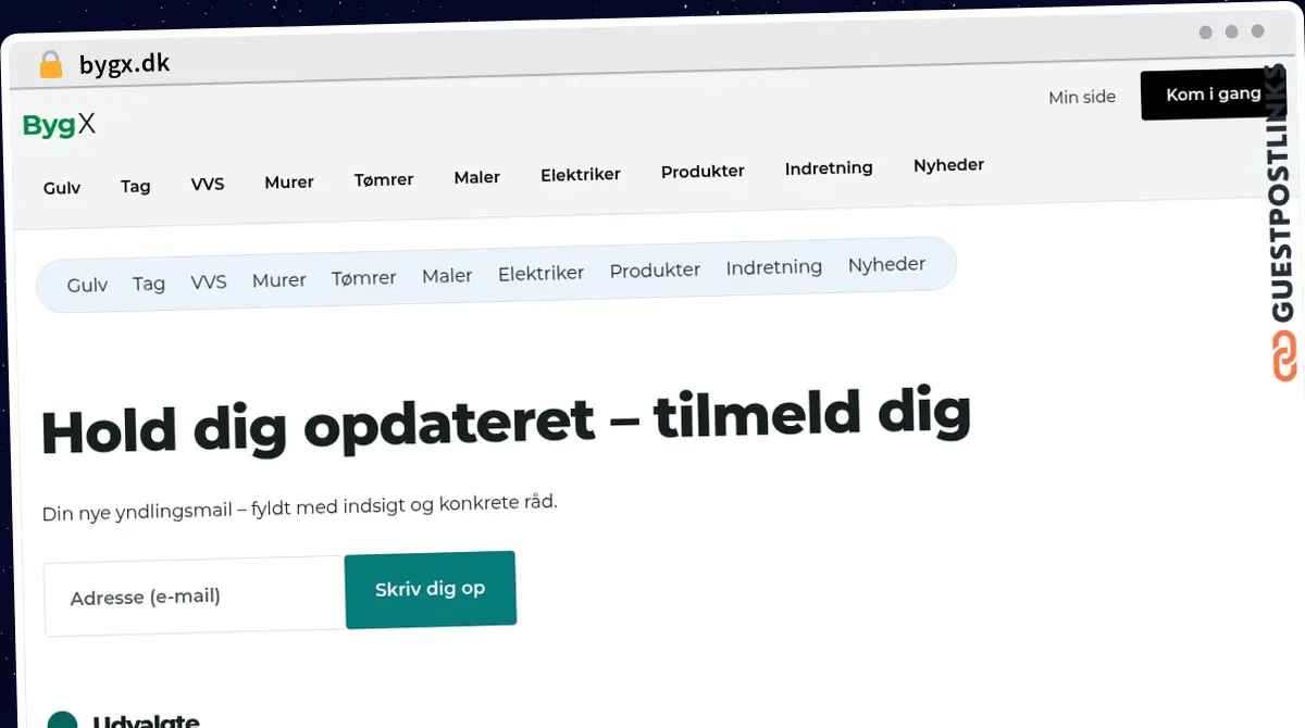 Publish Guest Post on bygx.dk
