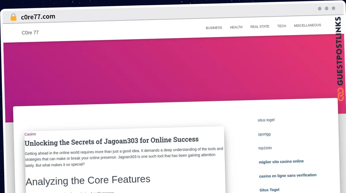 Publish Guest Post on c0re77.com