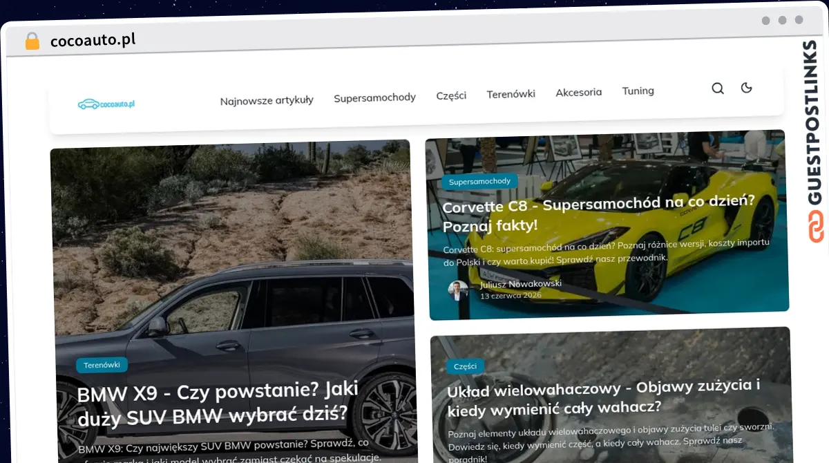 Publish Guest Post on cocoauto.pl