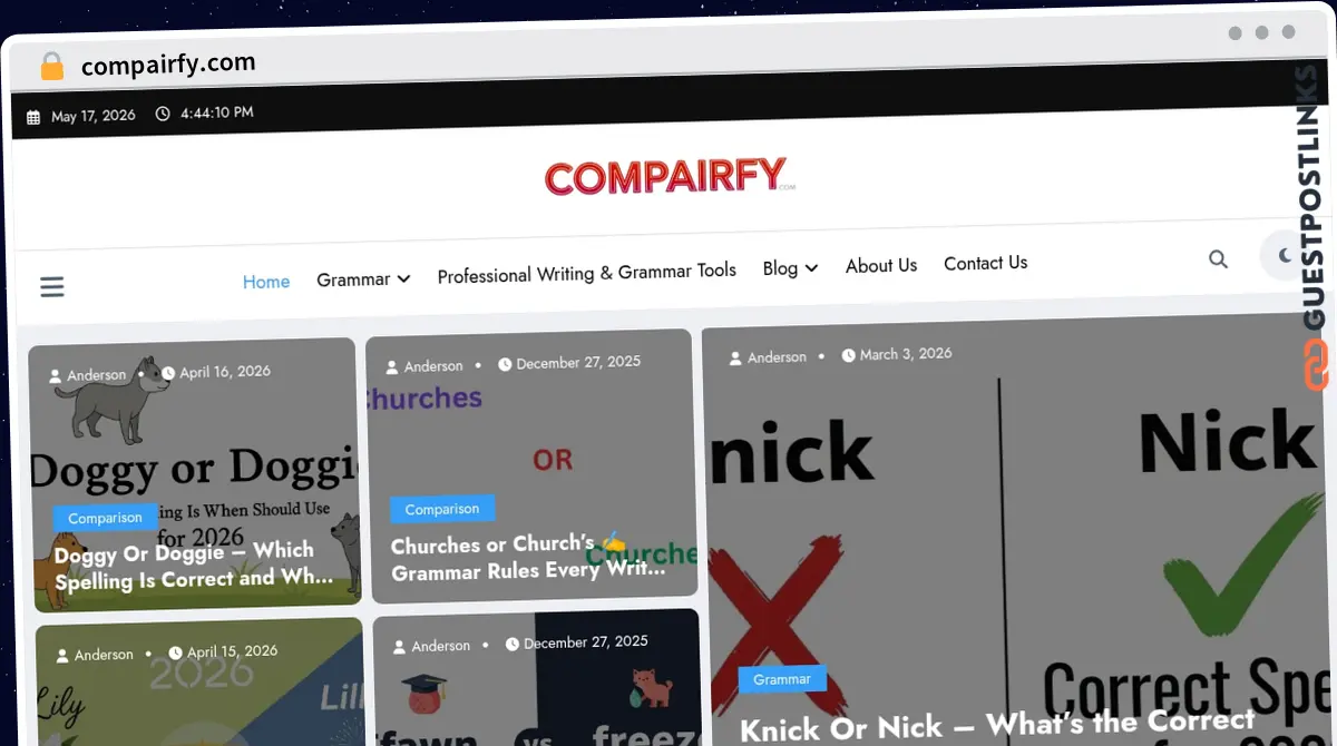 Publish Guest Post on compairfy.com