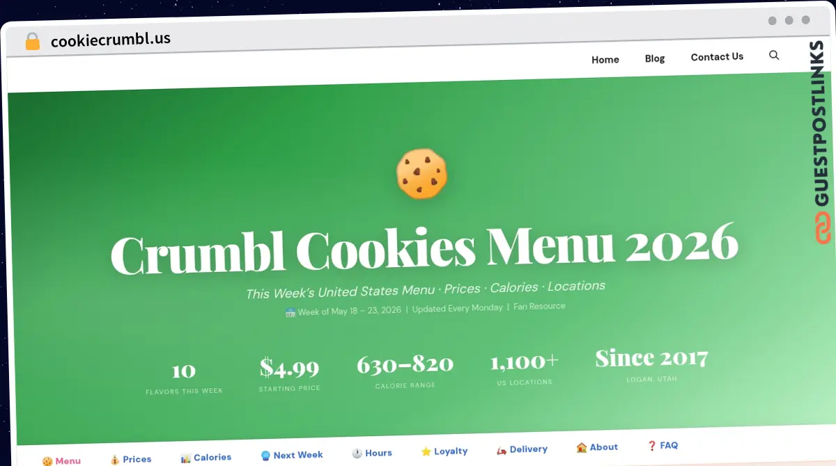 Publish Guest Post on cookiecrumbl.us