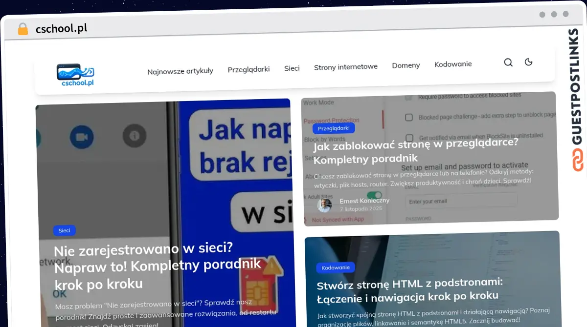 Publish Guest Post on cschool.pl