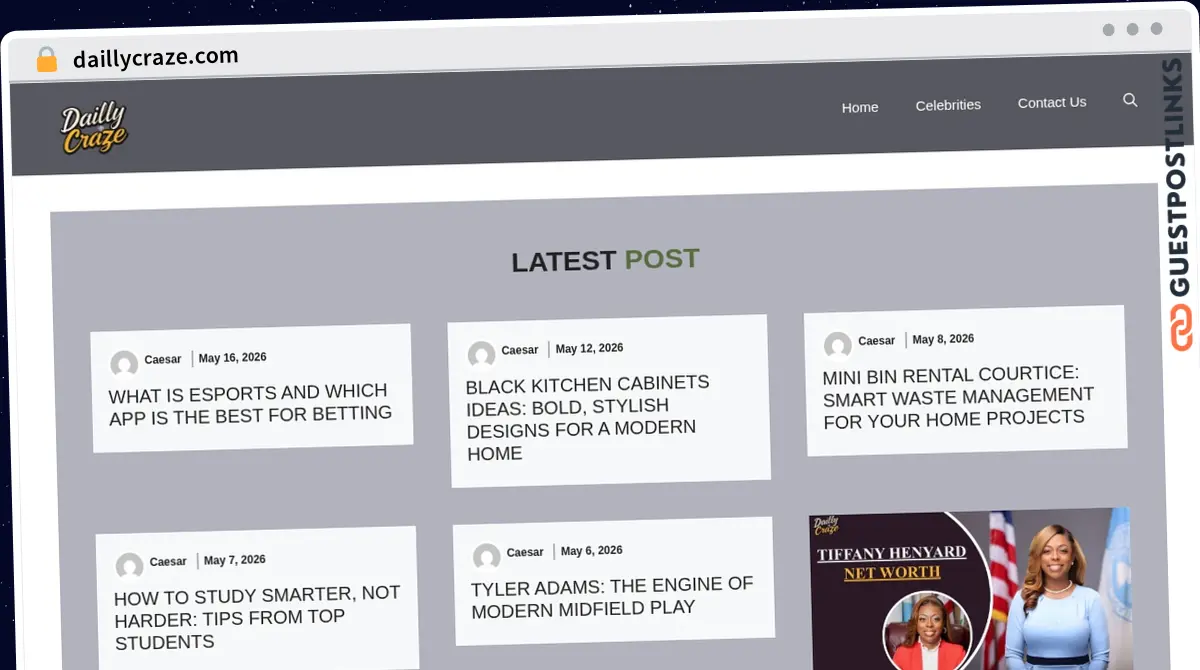 Publish Guest Post on daillycraze.com