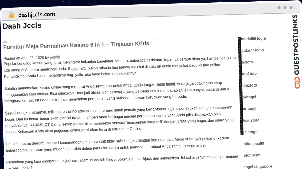 Publish Guest Post on dashjccls.com