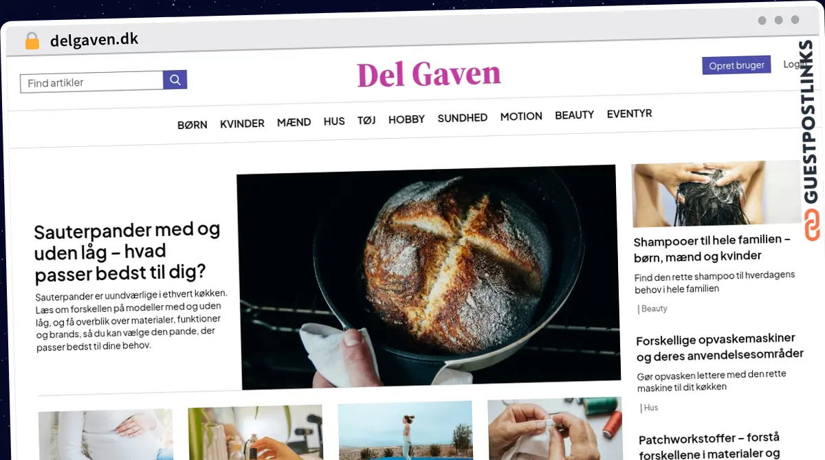 Publish Guest Post on delgaven.dk