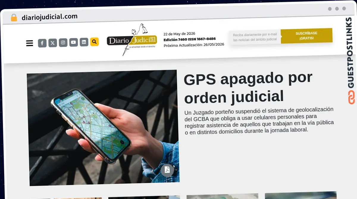 Publish Guest Post on diariojudicial.com